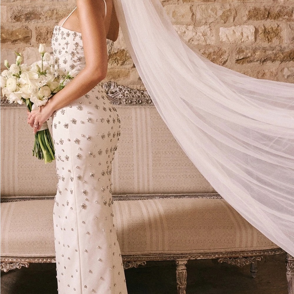 House of cb martine White Embellished wedding Dress - Picture 2 of 4